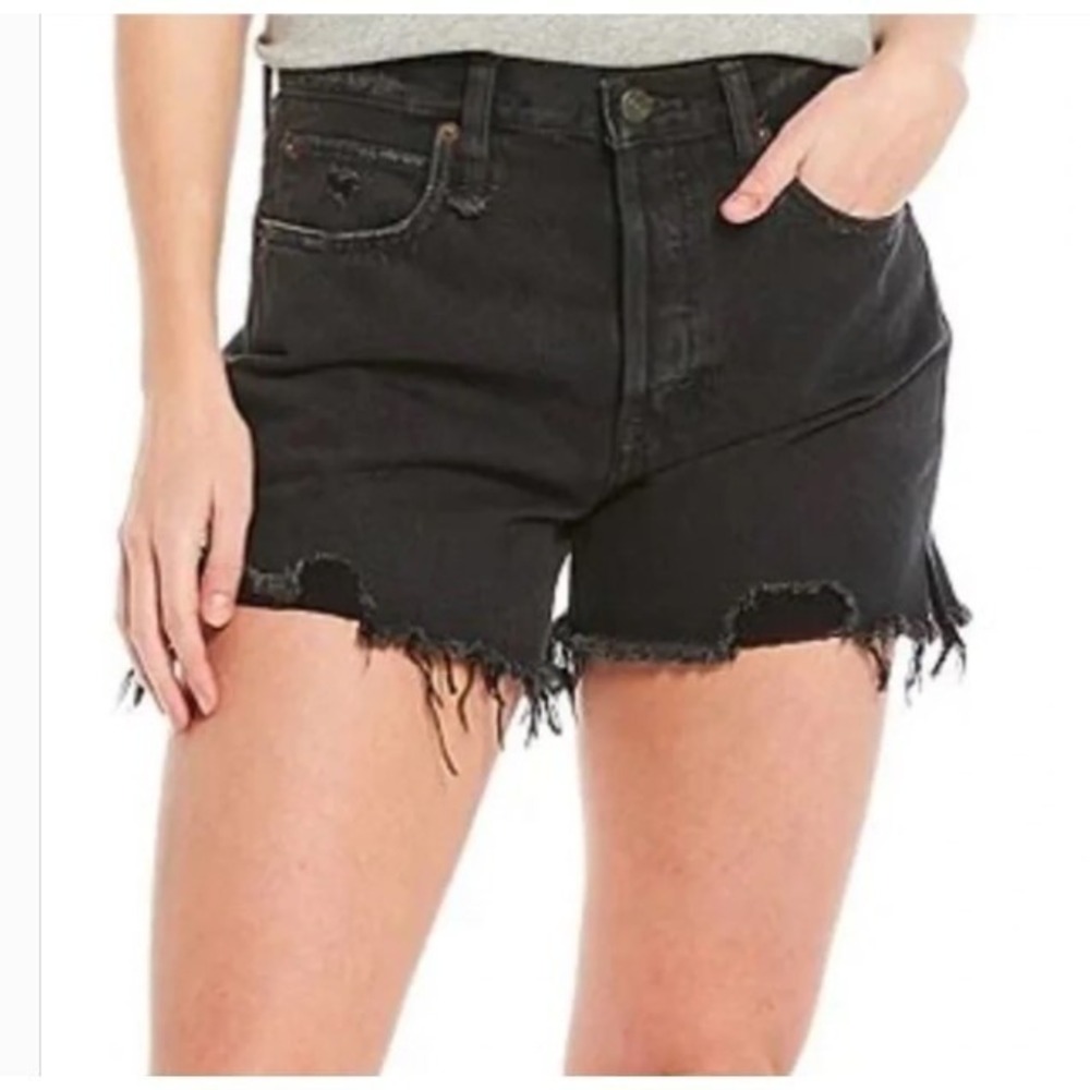 Free People Black Makai Fray Shorts‎ Montero Size 24 NWOT